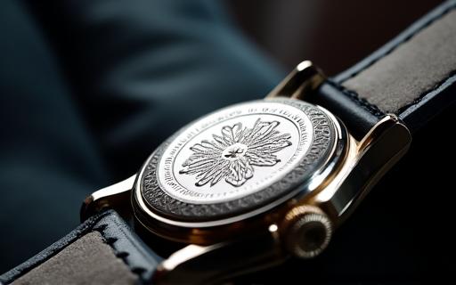 A beautifully engraved watch case-back.